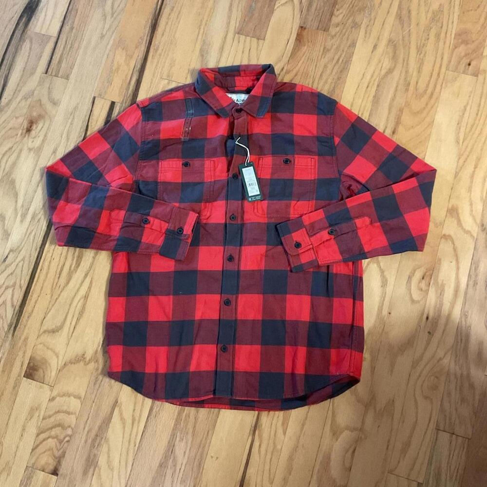 NWT Alpine Design Men’s Mid-weight Flannel Shirt Size Large